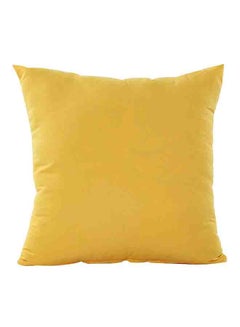 Buy Solid Design Modern Cushion Cover Yellow 45x45centimeter in Saudi Arabia