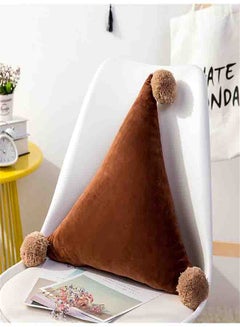 اشتري Decorative Cushion Creative Triangle Shaped Supple Pillow بني 48x48 سنتيمتر في الامارات