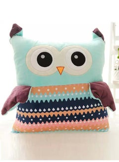 Buy Owl Shaped Soft Cushion Acrylic Multicolour 38x38cm in UAE