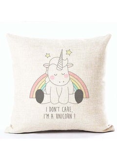 اشتري Unicorn Printed Square Cushion أكريليك متعدد الألوان 45x45 سنتيمتر في الامارات