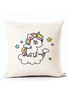 اشتري Unicorn Printed Square Cushion أكريليك متعدد الألوان 45x45 سنتيمتر في الامارات