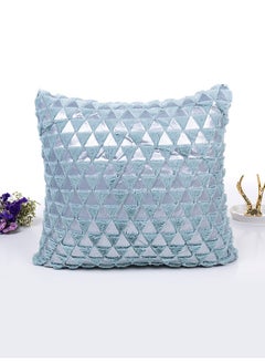 Buy Triangle Pattern Pillow Cover acrylic Silver 48x74cm in UAE