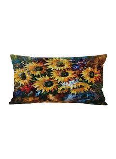 Buy Vivid Sunflowers Pattern Rectangle Pillowcase acrylic Multicolour 30x50cm in UAE