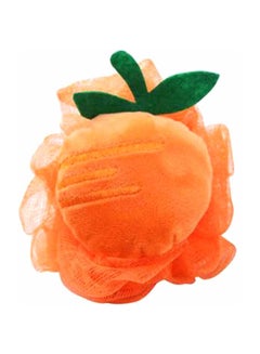 Buy Fruit Pattern Bath Sponge Orange/Green 13x12cm in Egypt