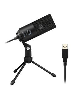 اشتري K669B Metal USB Microphone Condenser For Recording On Windows PC & Laptops, Cardioid Studio for Voice Recording, Input Volume Control Knob, Streaming And YouTube Videos K669B Black في الامارات