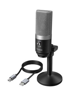 Buy Portable USB Microphone K670 Black/Silver in UAE