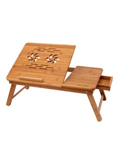 Buy Wooden Laptop Table Brown in Saudi Arabia