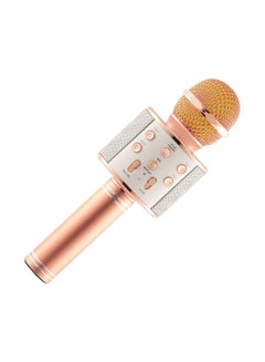 Buy Wireless Karaoke Microphone With Speaker WS-858 Rose Gold in Saudi Arabia