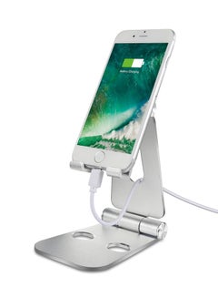 اشتري Universal Multi-Angle Foldable Cell Phone Stand Silver في السعودية