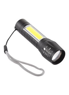 Buy USB Charging Waterproof Fixed Focus Flashlight Black/Grey/Yellow 11 x 4 x 3centimeter in UAE