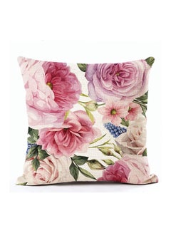 Buy Floral Pattern Square Cushion Cover Multicolour 45x45centimeter in UAE