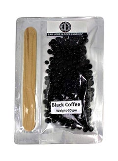 Buy Coffee Wax Bean With Wooden Spatula Black/Beige 30grams in Saudi Arabia