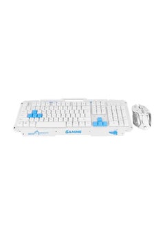 Buy Wireless Gaming Keyboard With Mouse Set White in UAE