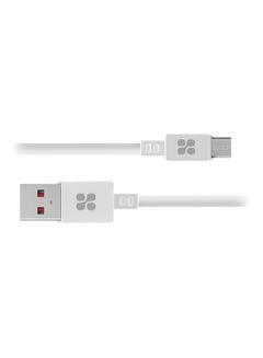 اشتري كابل مايكرو USB عالي السرعة بشدة 1.8 أمبير، من USB ذكر إلى مايكرو USB، كابل شحن بطول 1.2 متر مضاد للتشابك مع خاصية الحماية من الشحن الزائد للهواتف الذكية وأجهزة التابلت، كابل مايكرو كورد-1 أبيض في الامارات