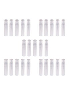 Buy 25-Piece Mini Atomizer Refillable Perfume Empty Bottle Set White in Saudi Arabia