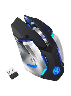 Buy M10 Wireless Gaming Mouse Black/Silver in UAE