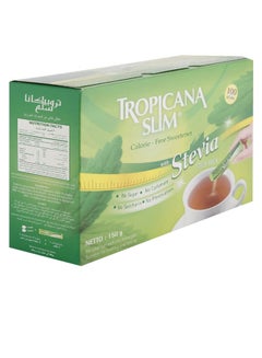 Buy Calorie-Free Sweetener With Stevia 100 Sticks 150g in UAE