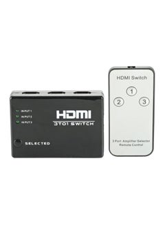 Buy 2-Piece HDMI Splitter With Remote Controller Set Black/Silver in Egypt