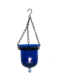 Buy Ramadan Hanging Candle Lantern Lamp Blue/Black 10cm in UAE