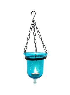 Buy Hanging Candle Lamp Light Blue/Black 10cm in UAE