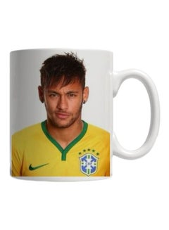 Buy Neymar Printed Ceramic Mug Pink/White in Saudi Arabia