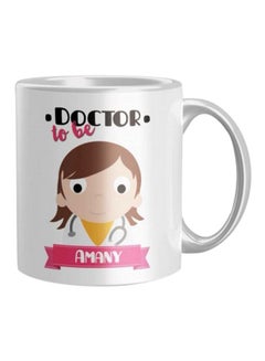 Buy Doctor To Be Printed Coffee Mug White/Pink/Black One Size in UAE