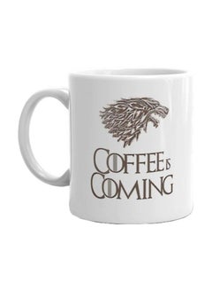 Buy Game of Thrones Printed Mug White/Brown Standard in UAE