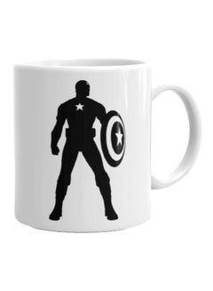 اشتري مج بطبعة فيلم "Captain America" White/Black Standard في مصر