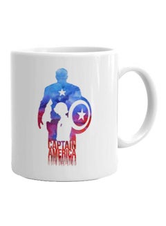 اشتري مج بطبعة شعار "Captain America" أبيض/أحمر/أزرق Standard في مصر