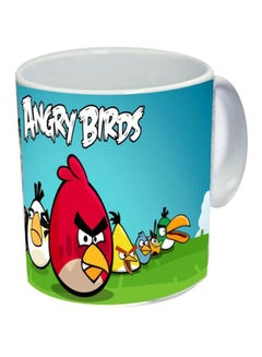 Buy Angry Birds Printed Ceramic Mug Pink/Blue/Green Standard in UAE