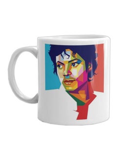 اشتري Michael Jackson Printed Mug أبيض/أخضر/أزرق Standard في مصر