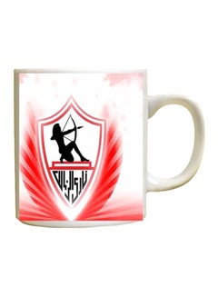 Buy Zamalek Printed Coffee Mug White/Black/Red Standard Size in UAE