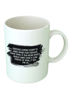 Buy Printed Ceramic Mug White/Black in Egypt