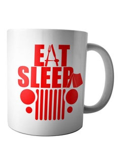 Buy Printed Ceramic Mug White/Red in Egypt