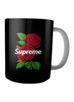 Buy Printed Ceramic Coffee Mug Black/Red/Green Standard in Egypt