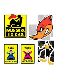 Buy 5-Piece Decorative Car Sticker Set in Egypt