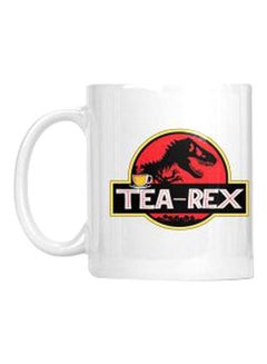 Buy 3-Piece Jurassic Park Printed Porcelain Mug White/Red/Black One Size in UAE