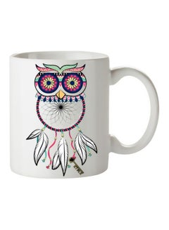 Buy Dream Catcher Printed Coffee Mug White/Blue/Pink Standard in Egypt