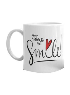 Buy You Make Me Smile Printed Mug White/Black/Red in Egypt