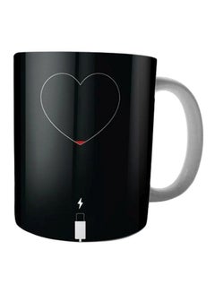 Buy Printed Ceramic Coffee Mug Black/Red/White Standard in Saudi Arabia