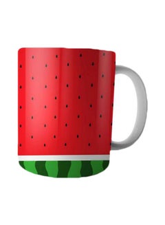 Buy Watermelon Printed Coffee Mug Red/Black/Green Standard in Egypt