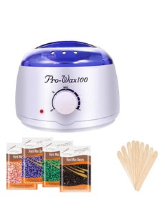 Buy Wax Warmer Hair Removal Heater With Wax Beans And Applicator Stick Multicolour in Saudi Arabia