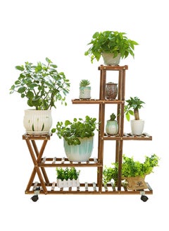 Buy Plant Flower Display Stand Brown 100centimeter in Saudi Arabia