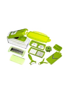 Buy Integrated Universal Pro Slicer Set Green/White/Silver in Saudi Arabia