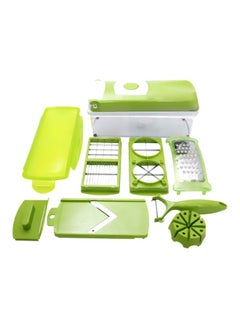 Buy 9-Piece Fruit And Vegetable Slicer Green/White in Egypt