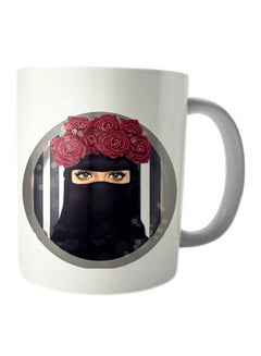 Buy Printed Ceramic Mug White/Black/Grey in Egypt