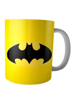 Buy Printed Ceramic Mug Yellow/White/Black in Egypt