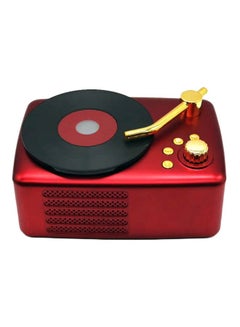 Buy Retro Bluetooth Speaker Red/Black/Gold in UAE