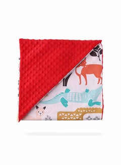 Buy Baby's Blanket cotton Red 110X158cm in UAE