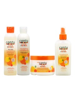 Buy 4-Piece Kids Shampoo, Conditioner, Leave-in Conditioner And Detangler Set in UAE